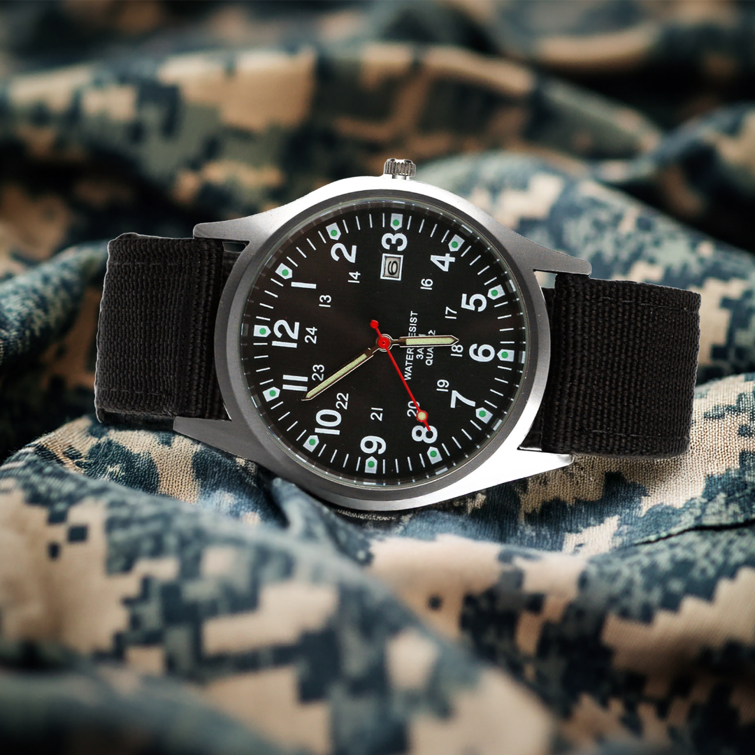 Military-Inspired Casual Wristwatch