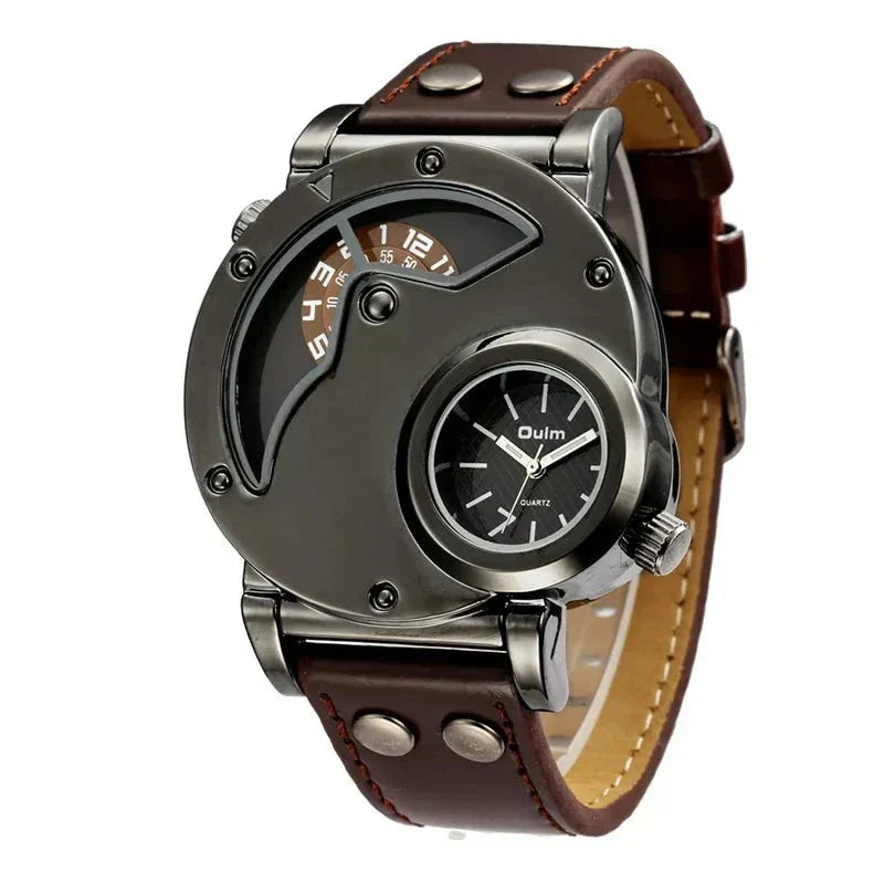 Luxury Dual Time Quartz Watch