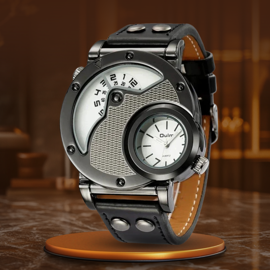 Luxury Dual Time Quartz Watch